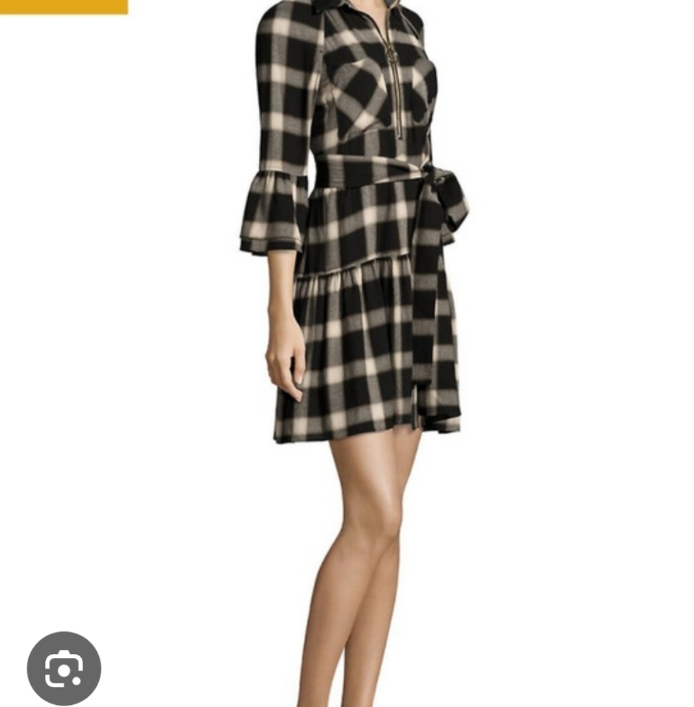 DEREK LAM 10 CROSBY | US 4 Plaid Mini Dress | Viscose Wool Blend
